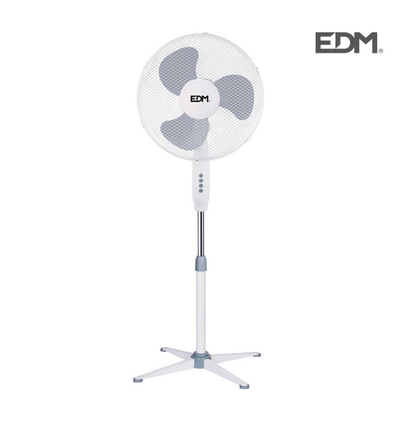 Ventilateur sur pied EDM 45W - 40cm - Blanc 33500 - 6