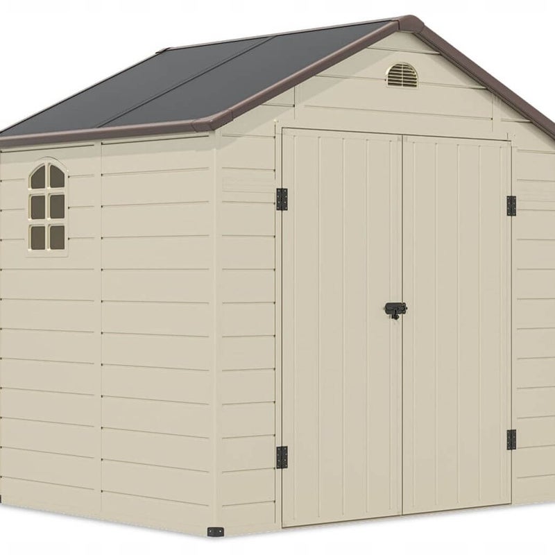 Domek Ogrodowy Narzędziowy Szopa na Narzędzia VERMONT 242x192cm Schowek Beż 1 szt