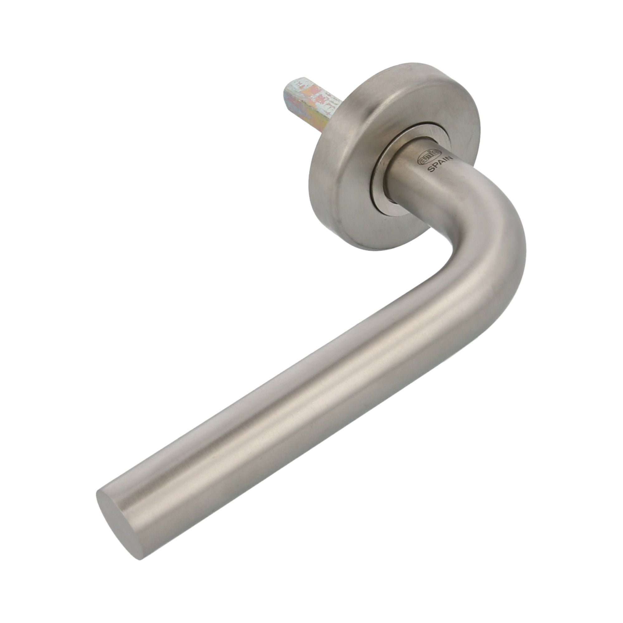 Poignée De Porte WC HOPPE Inox Mat - Modèle Paris Avec Rosace, Carrée, Pour Intérieur