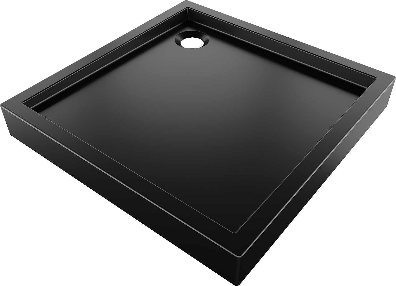 Mexen Flow+ brodzik kwadratowy 100 x 100 cm, czarny mat - 46S701010H