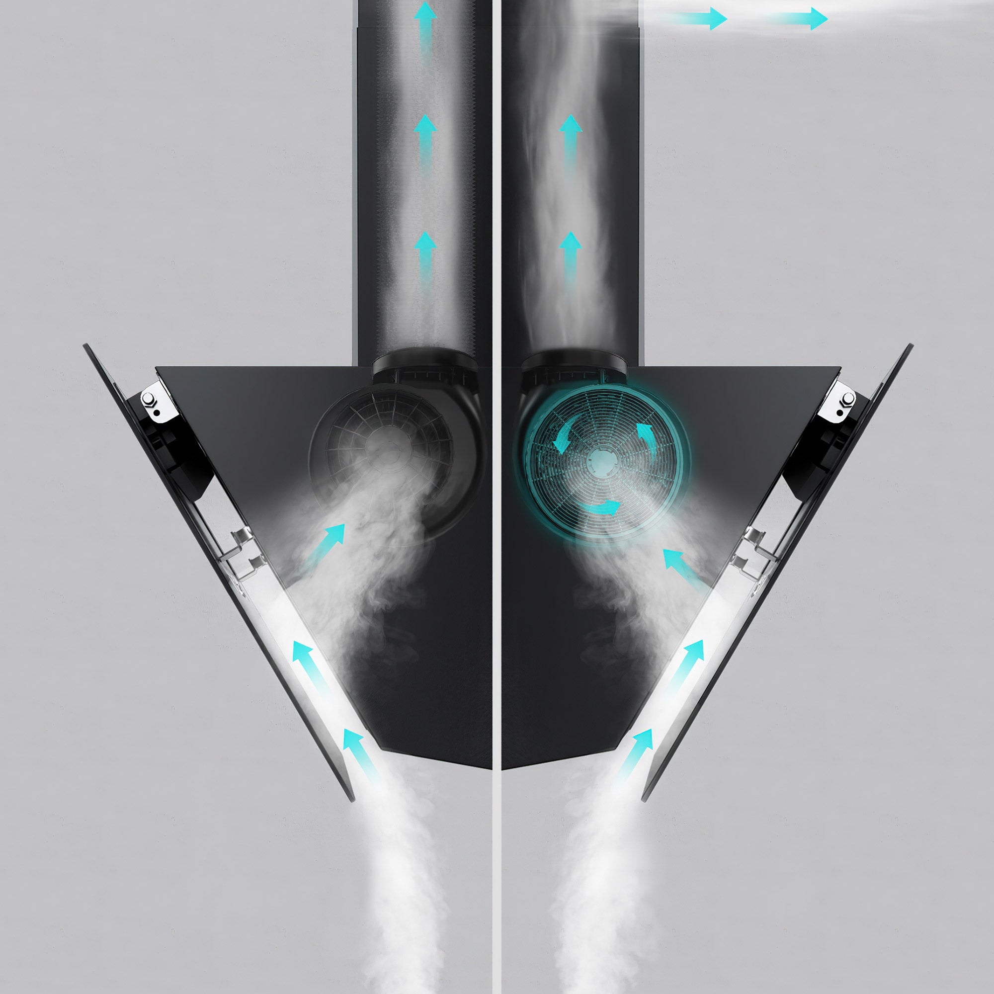 CIARRA Hotte Tactile 60cm APP Contrôle 650 m3/h 4 Classé A+++ Booster Fonction Verre Noir CD6736HG - 6