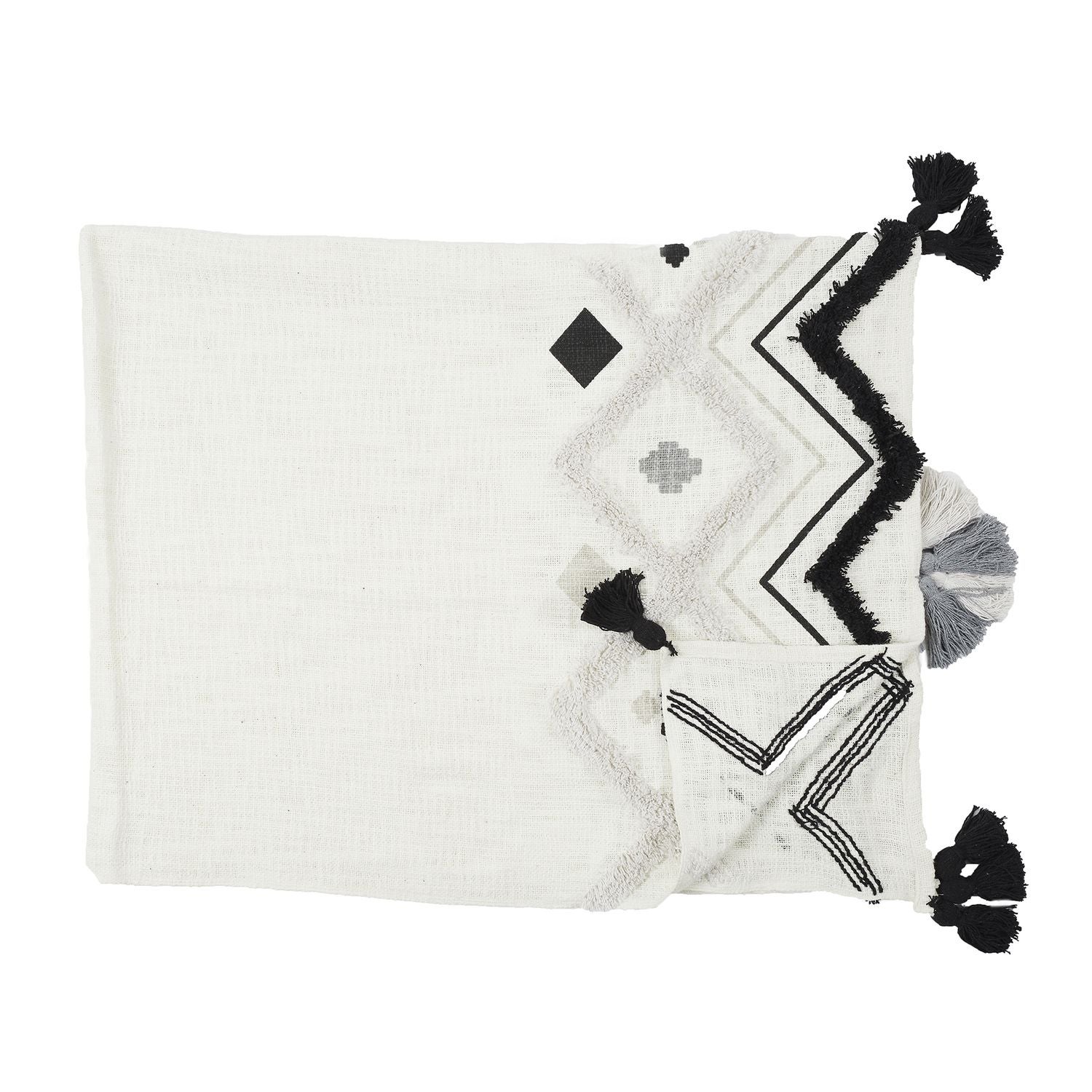 Plaid En Coton Bouclé W&A 130x170 Cm – Jeté De Canapé Décoratif Avec Boîte Cadeau Et Sachet De Lavande