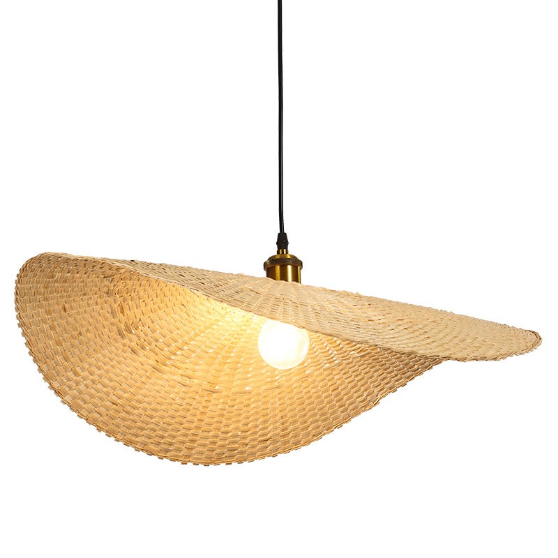 Lampa sufitowa, żyrandol, naturalny - zawieszenie z naturalnego materiału, oprawka E27 - możliwa żarówka LED maks. 60W, śr. 40