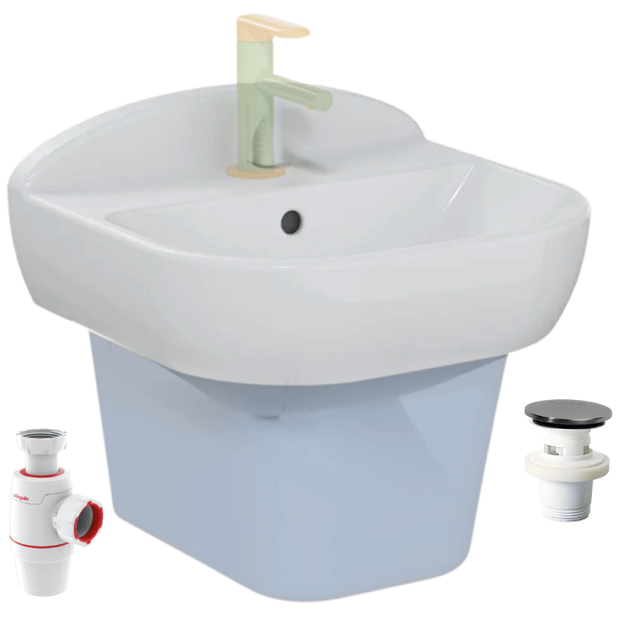 Lavabo pour enfant VitrA Sento Kids 45 cm + siphon et bonde Wirquin
