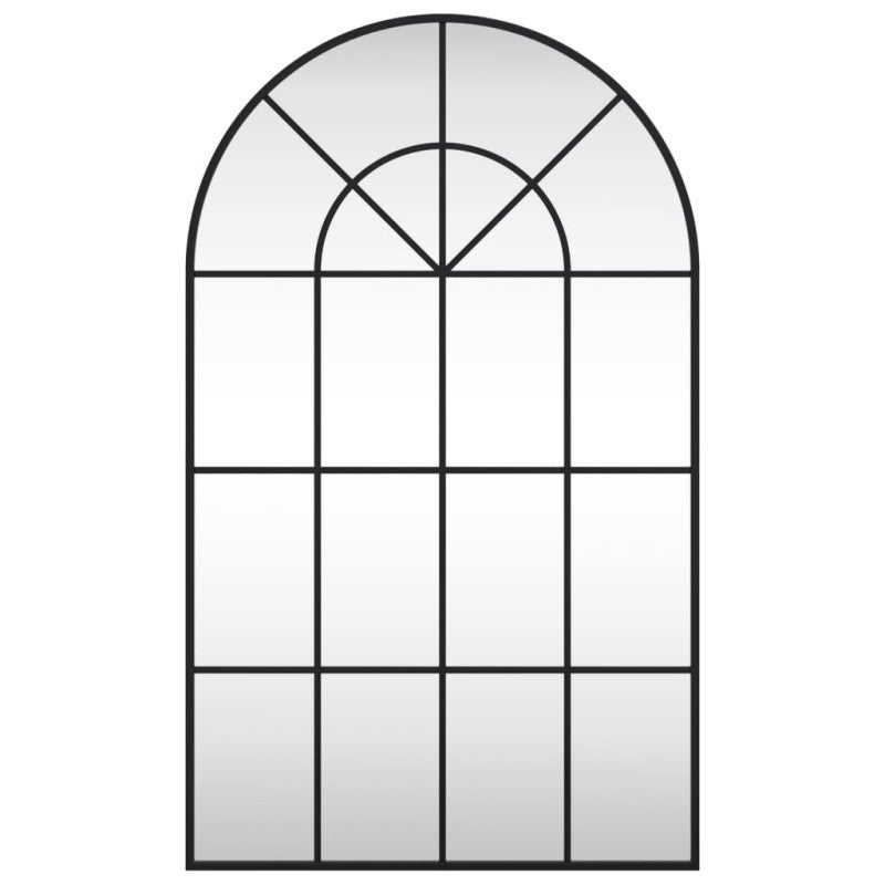 Miroir mural noir 60x100 cm arche fer - 3
