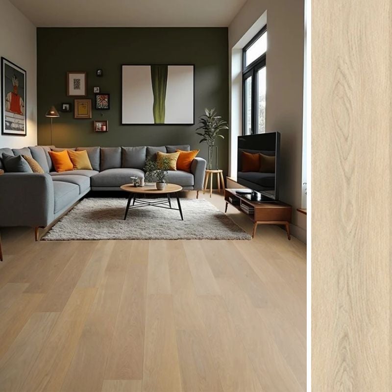 Arquiservi|suelo vinílico en click spc xl . base incluída (5mm) (41,8m²) arena marina . alta resistencia, apto suelo radiante, hidrófugo.