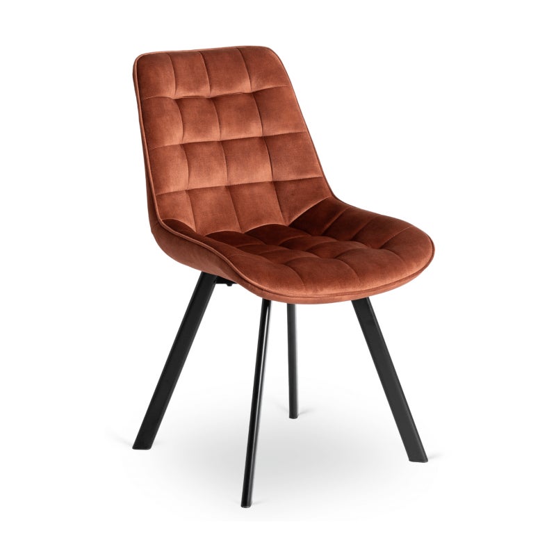 Krzesło Tapicerowane Kuchenne Welurowe Do Jadalni Kuchni Loft Rude RICK