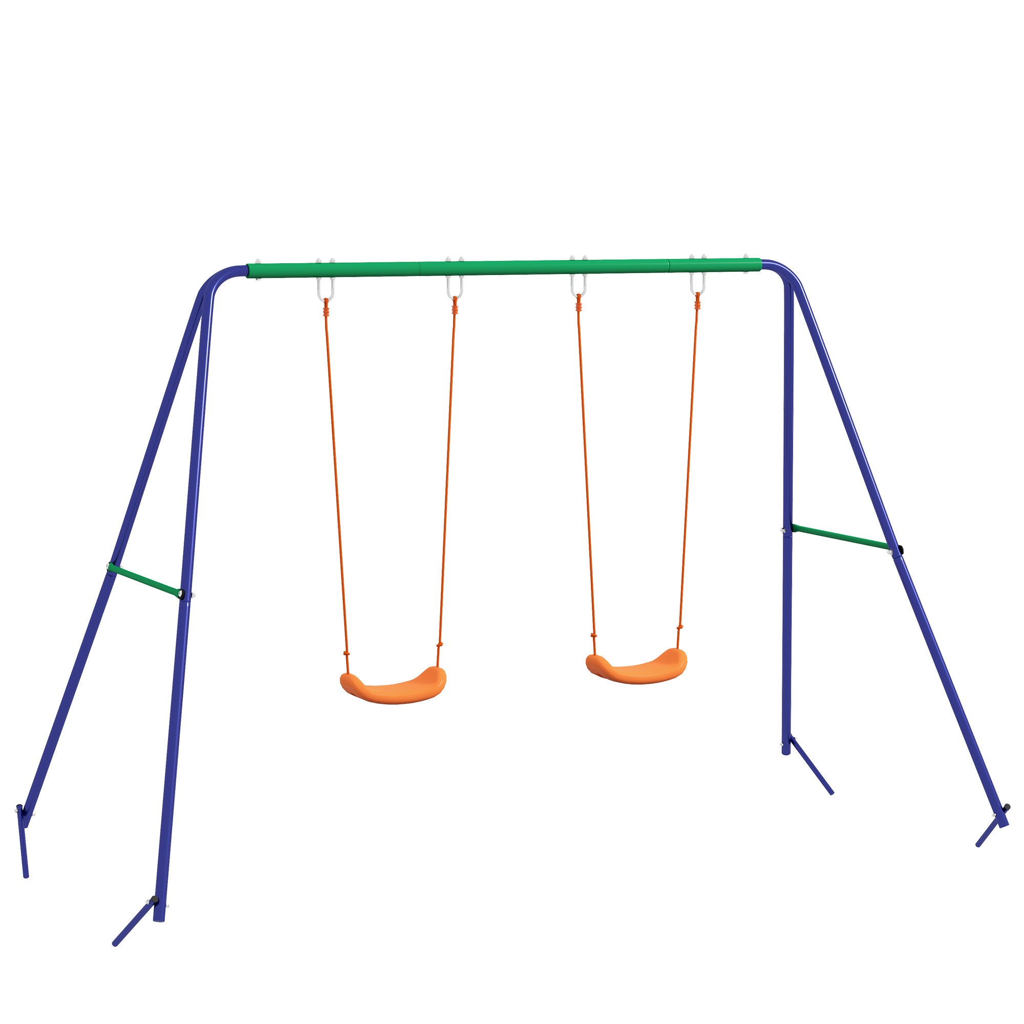 Columpio Infantil OUTSUNNY Metal PP Multicolor 269x160x180 cm 344-073V00MX