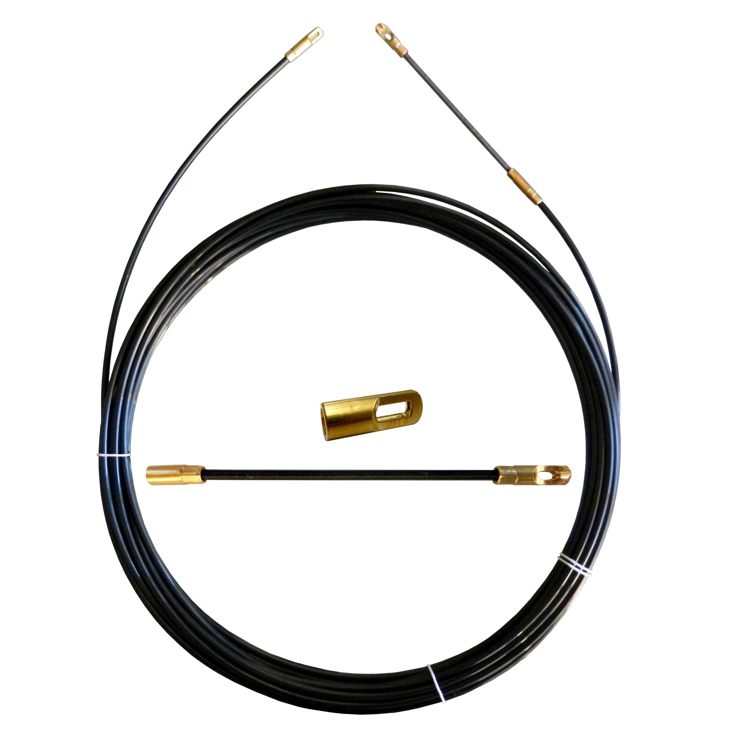 Sonda Tiracavi Nylon Akuoly 15M - Kit Professionale Per Installazione Cavi Con Molla Guida