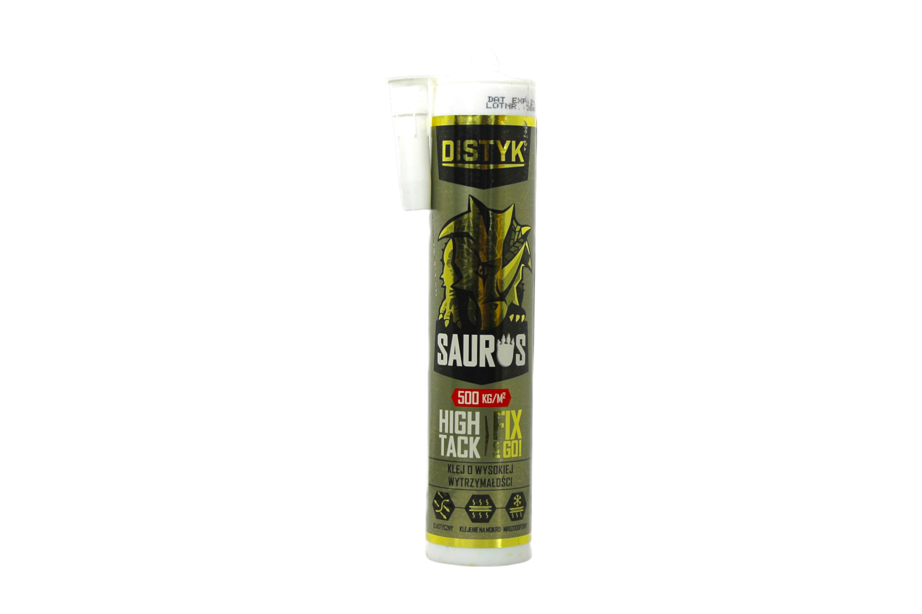 Klej montażowy błyskawiczny SAURUS GLUE HIGH TACK biały 290ml do luster, metalu, plastiku