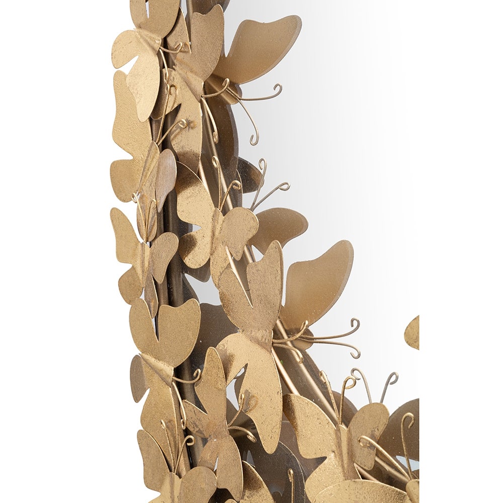 Specchio ovale da parete dorato con farfalle decorative Butterfly Wind - 4