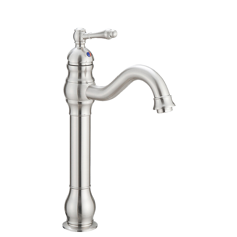 Jednouchwytowa bateria umywalkowa do łazienki, obrotowa bateria łazienkowa 360°, bateria mieszaczowa jednootworowa z elastycznym wężem dopływowym, sz