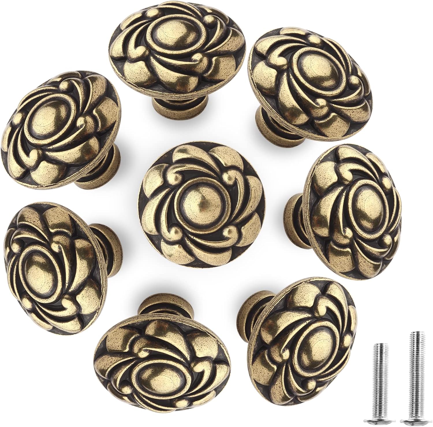 Hartmann-Knöpfe Pomelli In Metallo Per Jeans A 4 Fori – 6 Pezzi, Colore Bronzo Antico, 20 Mm, Made In Germany
