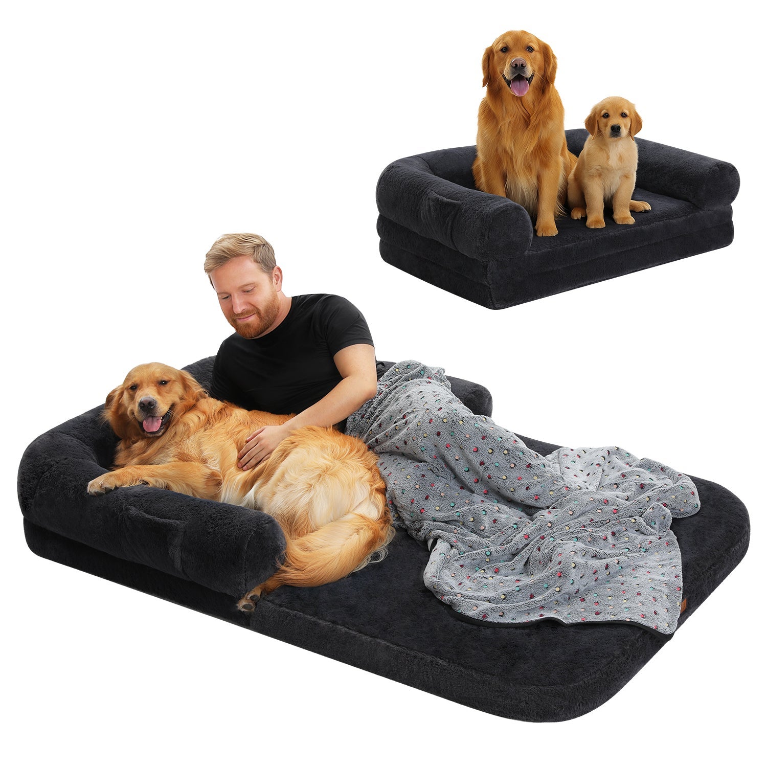 Lit pour Chien et Humain XL 138 cm Gris Leroy Merlin — free download