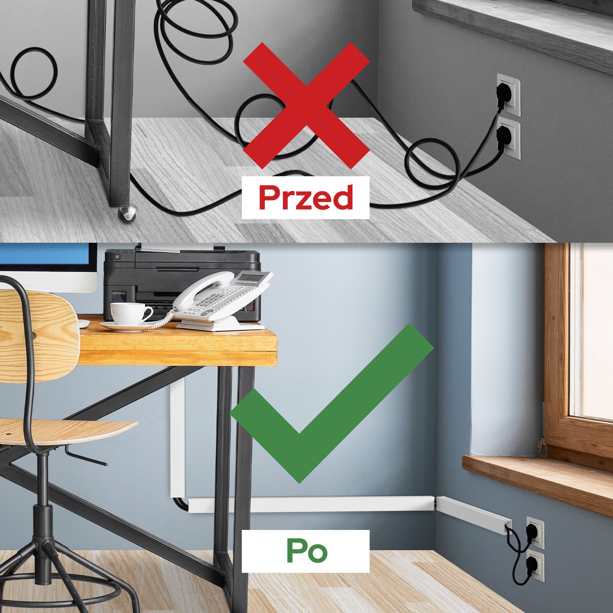 Korytko elektroinstalacyjne 16/16 2m Kanał kablowy Biały EDO Technic - 3