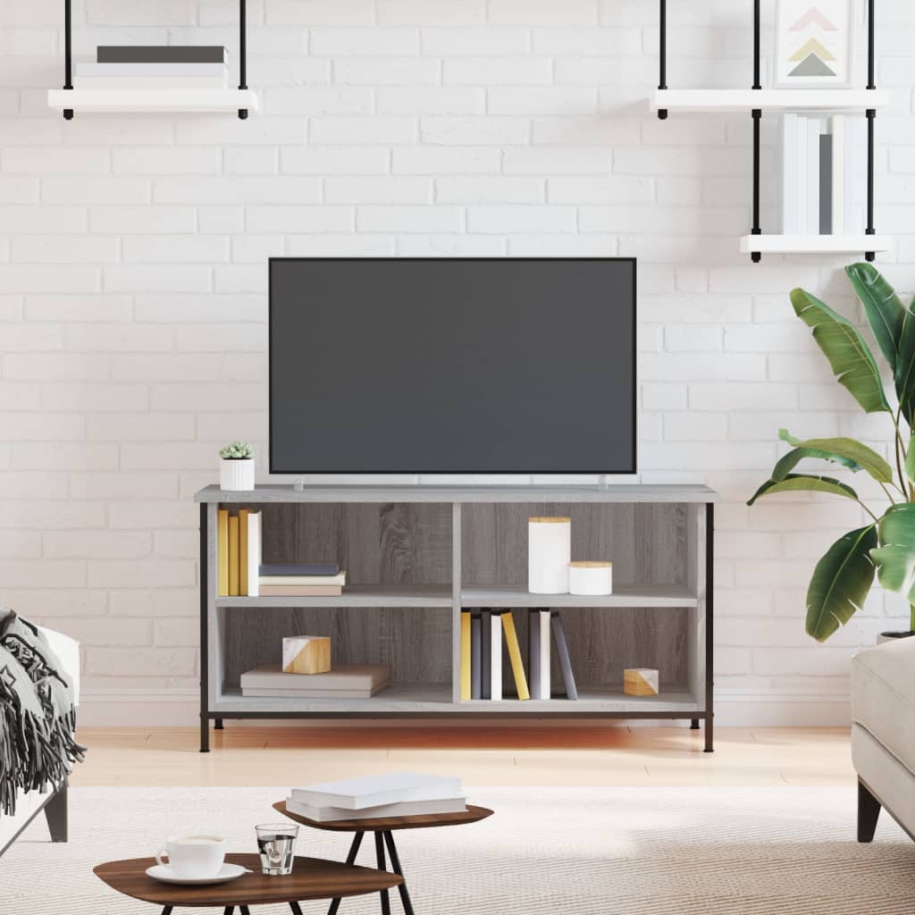 Meuble TV Sonoma gris 100x40x50 Bois d'ingénierie - 2