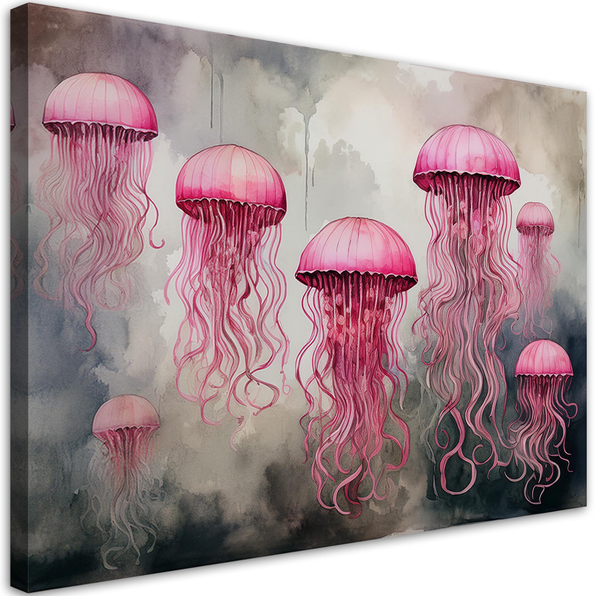 Obraz na płótnie, Meduza Morska Różowa 90x60