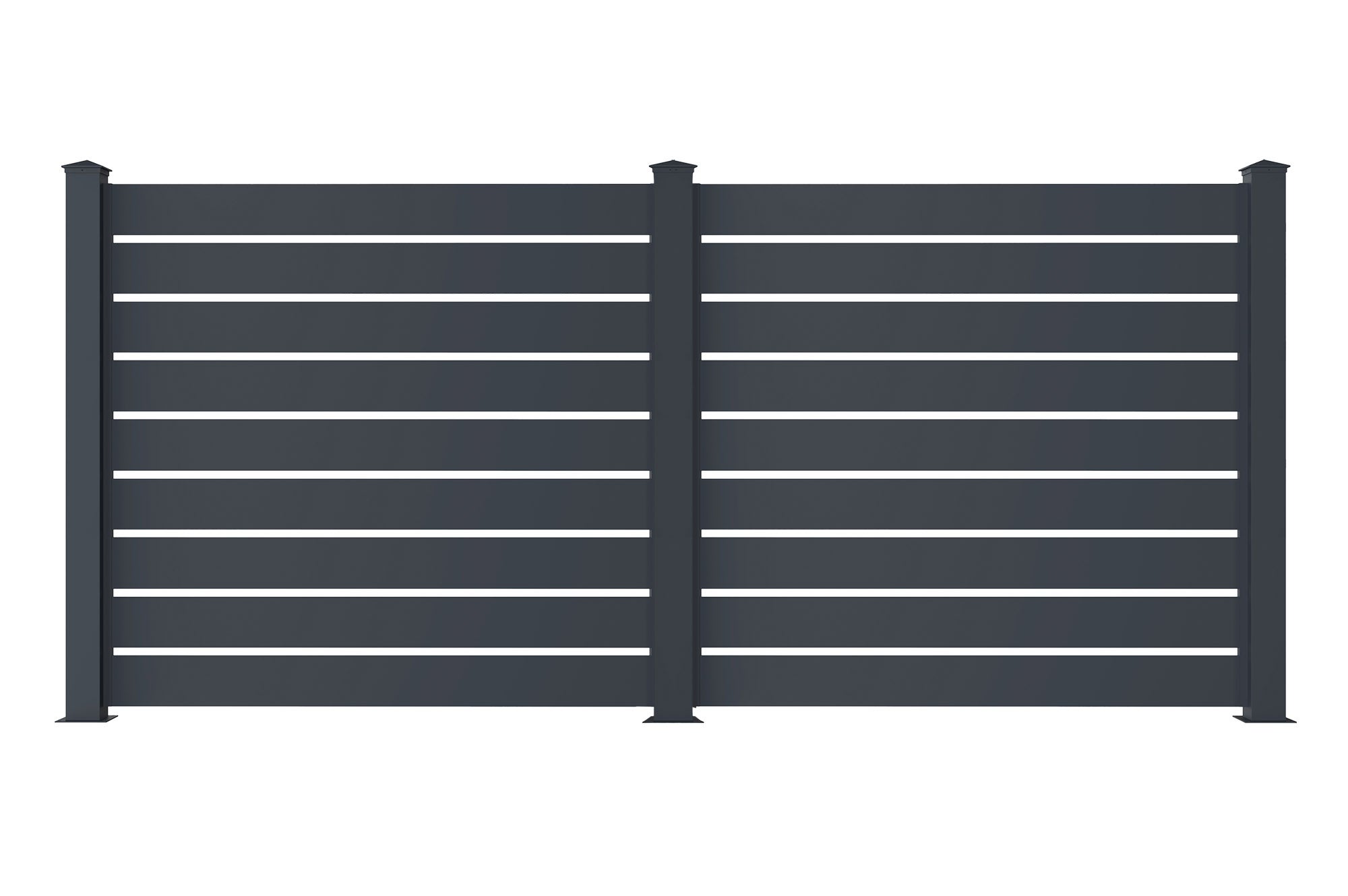 Kit clôture aluminium pleine VOGEL – H.170 cm – L.1,90 m – gris anthracite – kit complet - 4