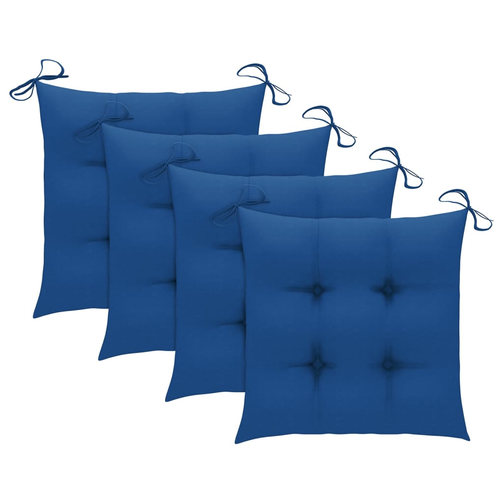Chaise de jardin avec coussin en Bois Bleu - 6