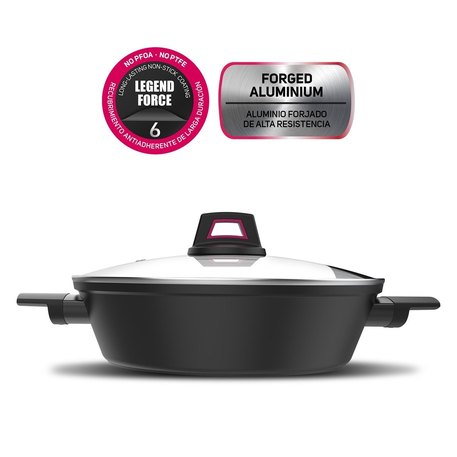 Taurus - Sartén Great Moments 24cm | Aluminio forjado | Mango ergonómico | Todo tipo de fuegos | Recubrimiento antiadherente | Apta para lavavajillas | Libre PFOA | Sarten cacerola | Negra Taurus - Sartén Great Moments 24cm | Aluminio forjado | Mango ergonómico | Todo tipo de fuegos | Recubrimiento antiadherente | Apta para lavavajillas | Libre PFOA | Sarten cacerola | Negra