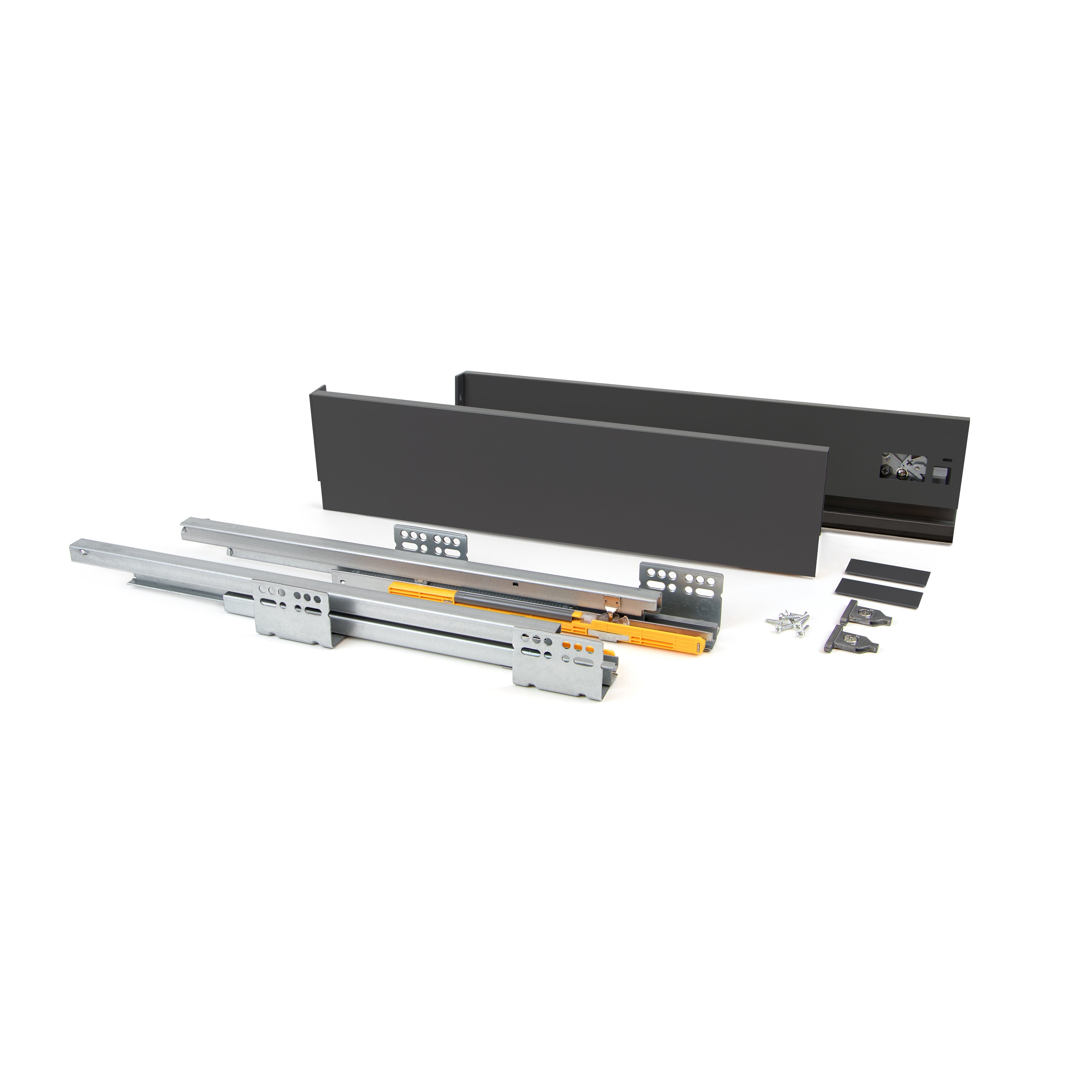 Emuca Szuflada zewnętrzna Concept 30 kg, wysokość 138 mm, głębokość 300 mm, Stal, Szary antracytowy