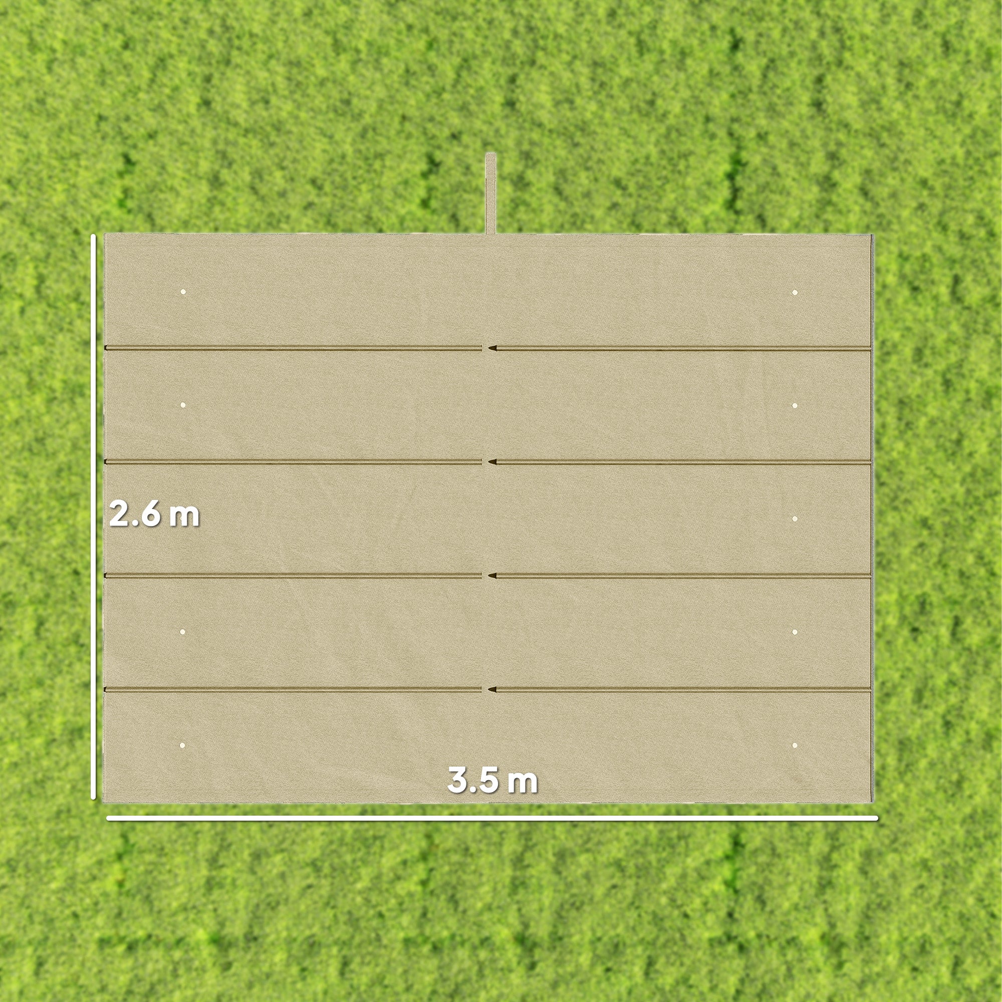 Toile de toit pour pergola tonnelle rétractable de 4 x 3 m - toile uniquement 350 x 260 cm beige - 5