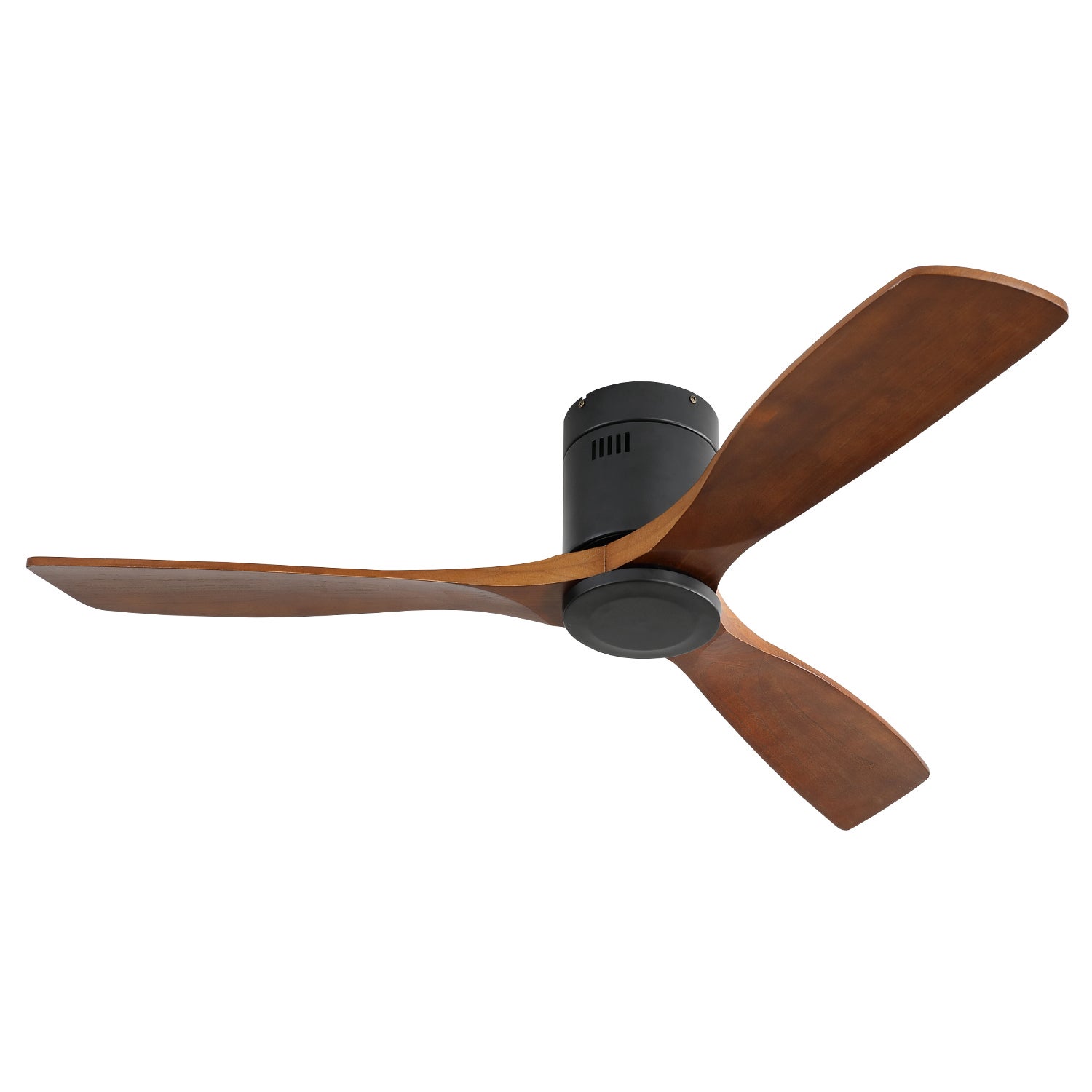 Ventilateur de Plafond 52 Pouces sans Lumière, Moteur DC Réversible à 6 Vitesses, 3 Pales en Bois Massif, Télécommande - Noir - 7