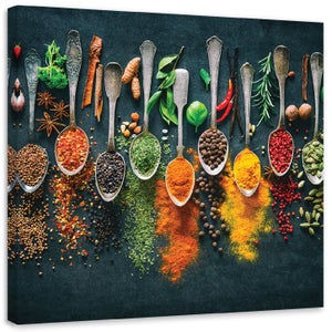 Tableau sur toile Épices de cuisine 50x50 | Leroy Merlin