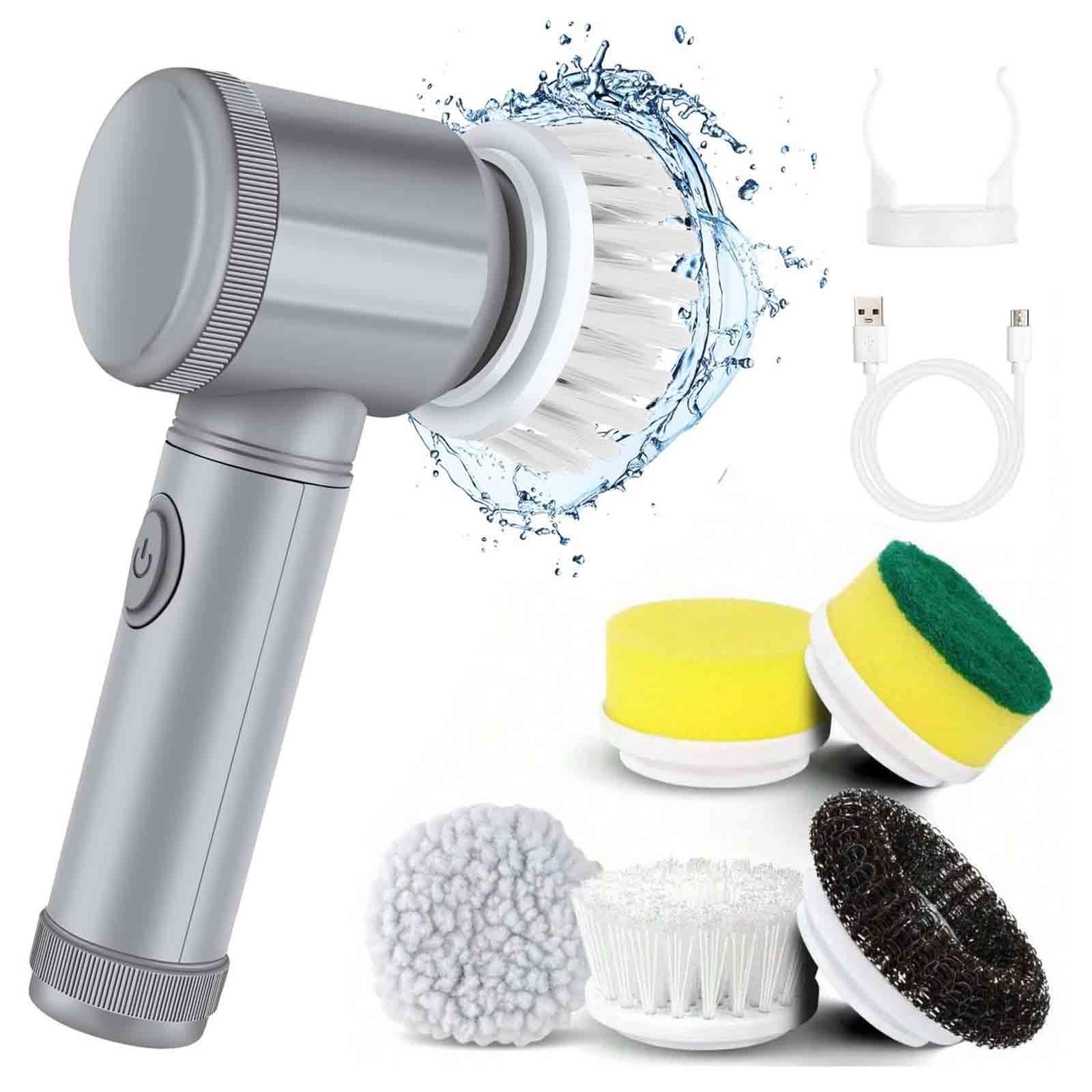 Limpiador eléctrico con 5 cabezales de cepillo reemplazables, limpiador ...