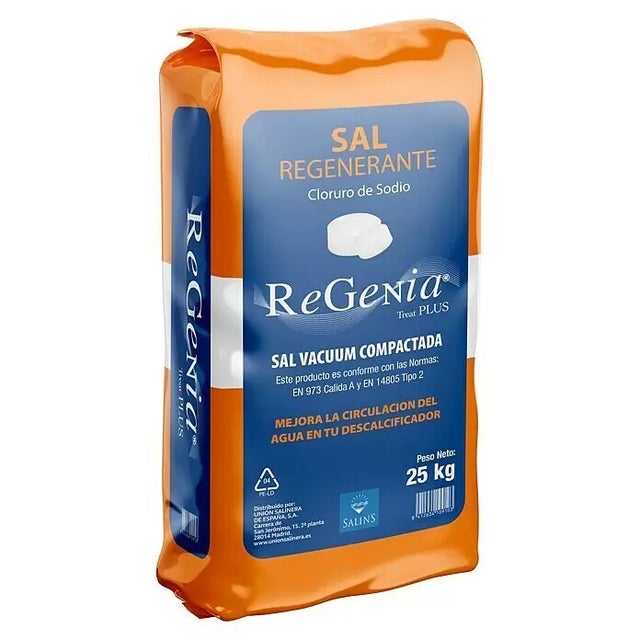 Sal para descalcificar Agua UNIÓN SALINERA 25 kg ENVIO GRATUITO Vegara Stone