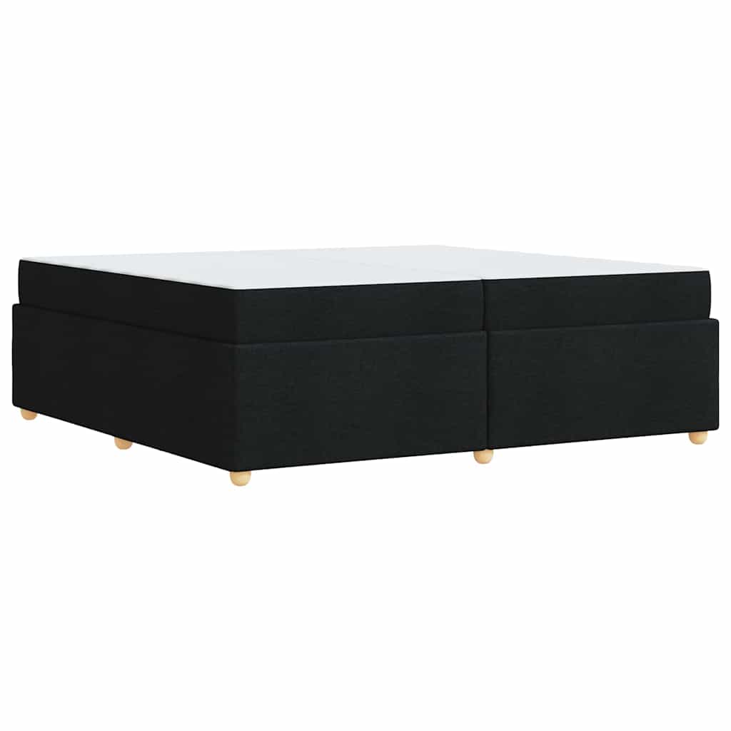 Cadre de lit avec matelas noir 200 x 200 cm en tissu - 7