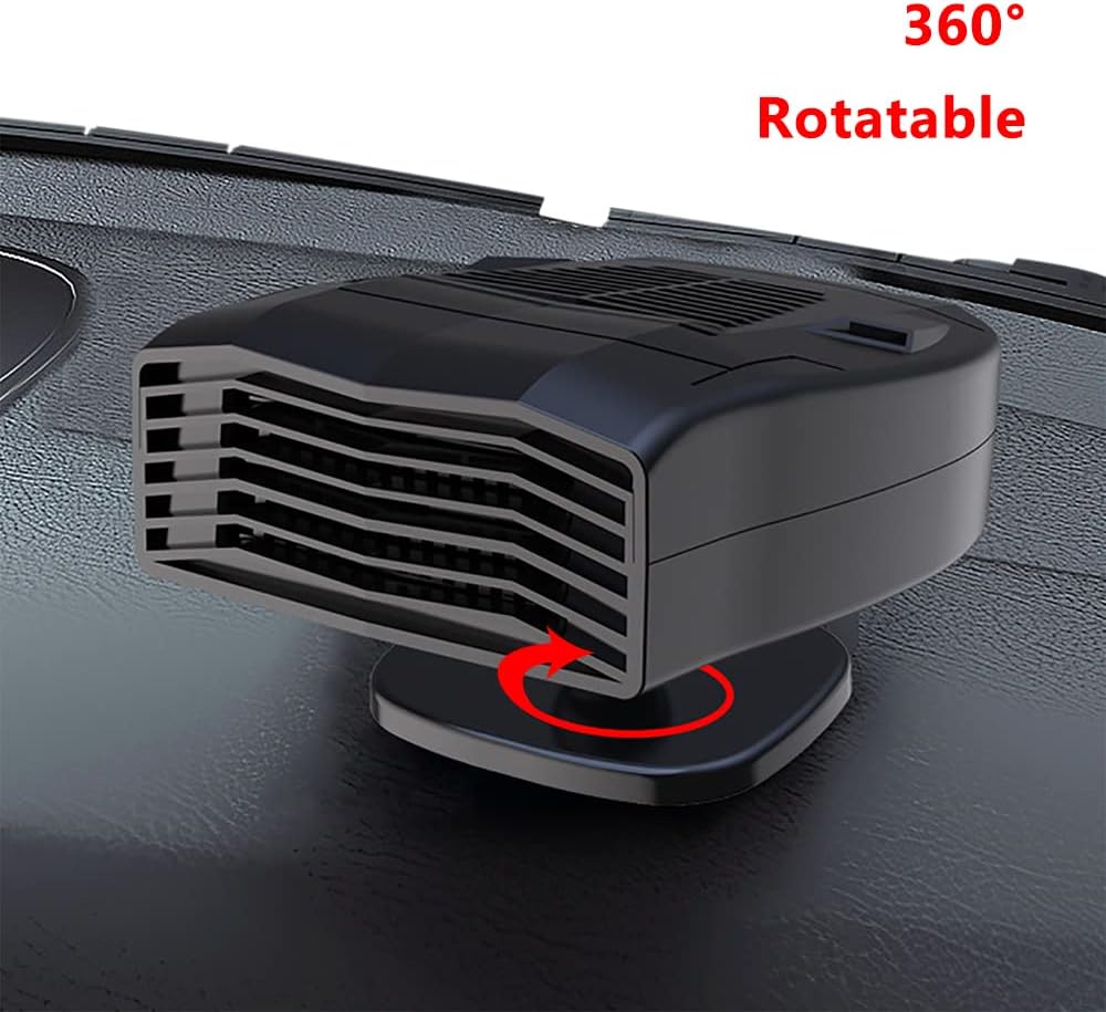 Przenośny ogrzewacz samochodowy, odmrażacz szyby przedniej, odmrażacz szyb, regulowany w zakresie 360°, 12 V - 2