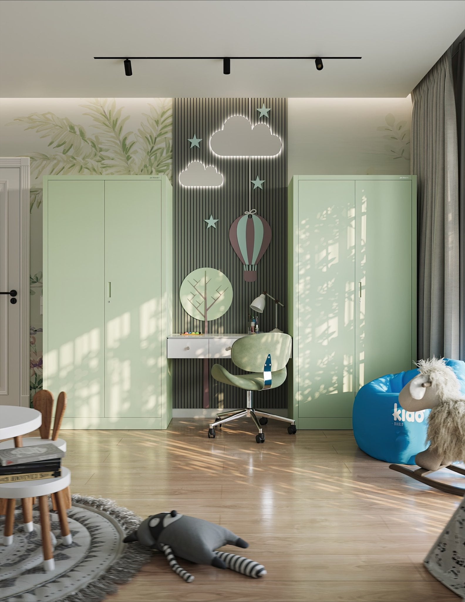 Armoire de Bureau de Rangement en Métal Verrouillable Vert Pastel 185 cm x 90 cm x 45 cm - 5