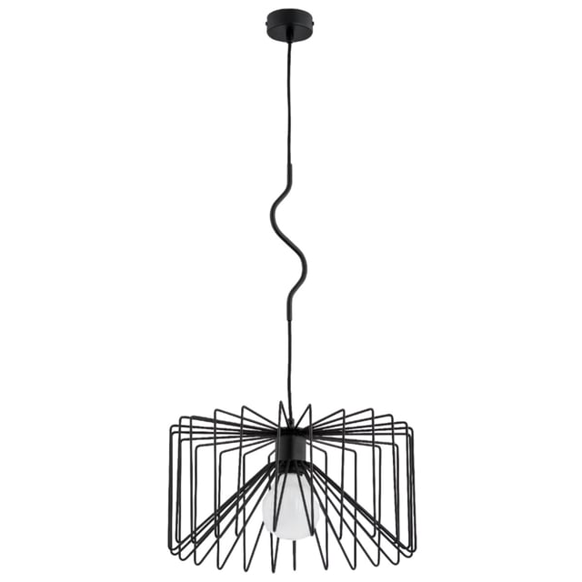 Lampa wisząca Verso czarna 1xE27x60W wym: 90 x 42 x 42 cm metal Alfa