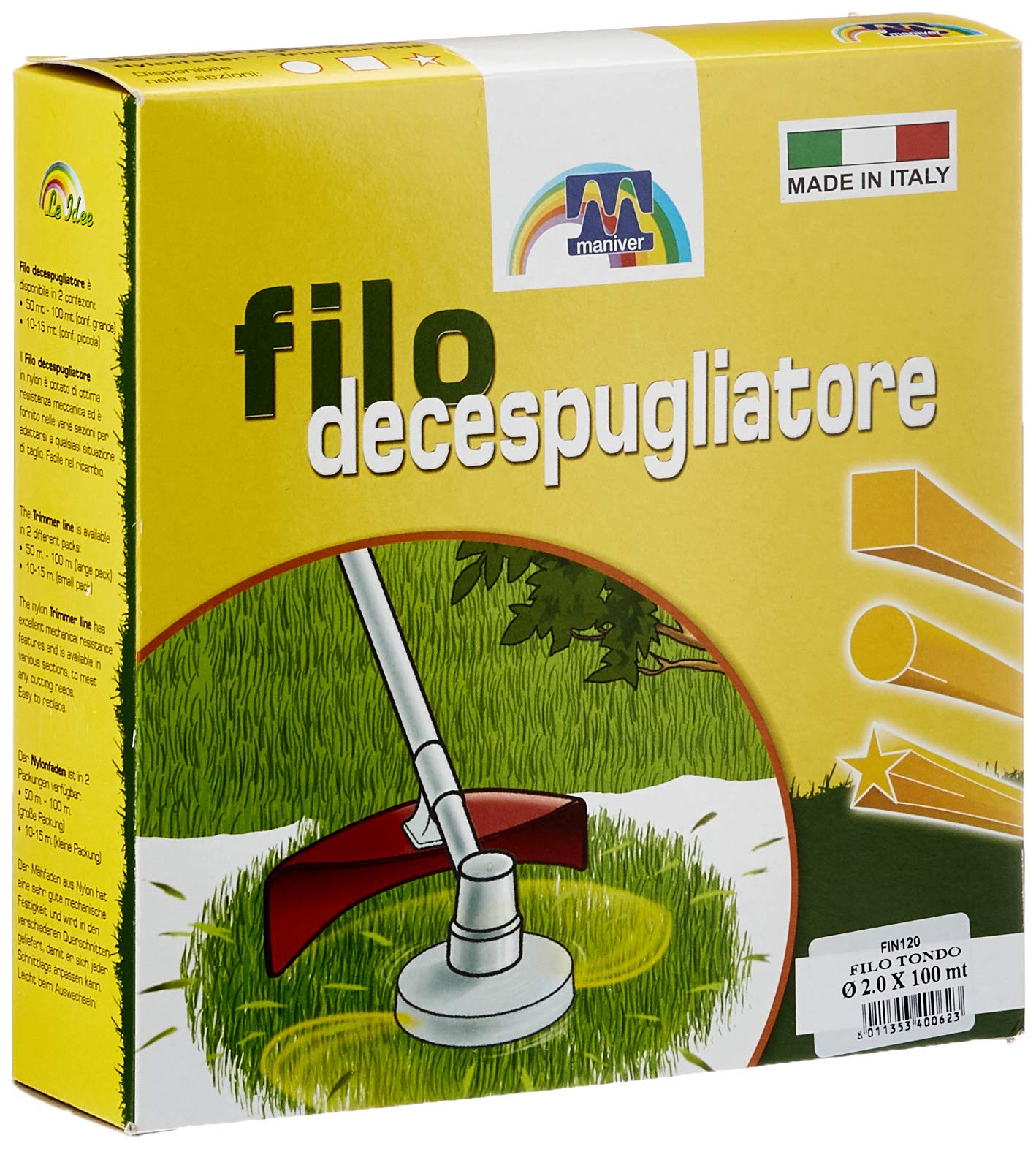 Maniver Filo per decespugliatore tondo, diametro 2,0 x 100 mt | Leroy ...