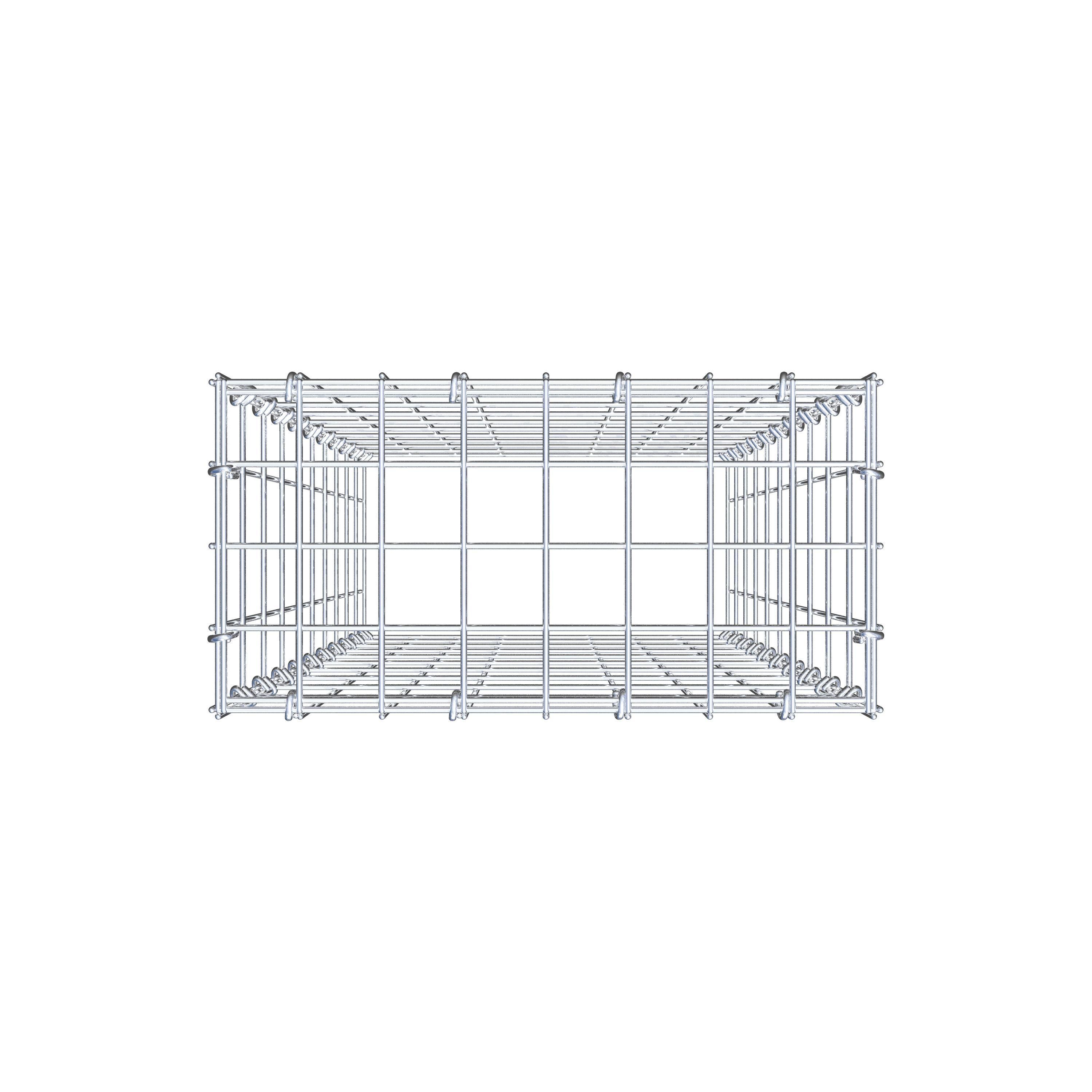Gavión para apilar en acero galvanizado 100x40x20cm (LxAxP), malla 5 x 10cm, Anillo en C, sin rejilla inferior - 5