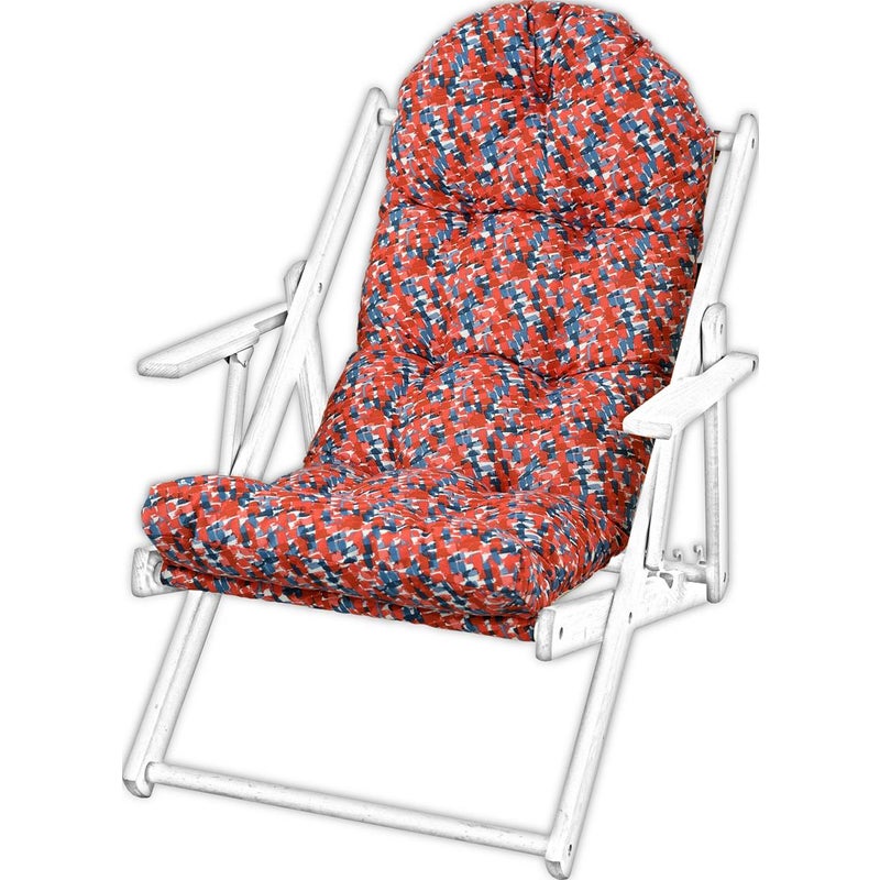 Poduszka na leżak drewniany AMPO czerwony niebieski 1 szt.