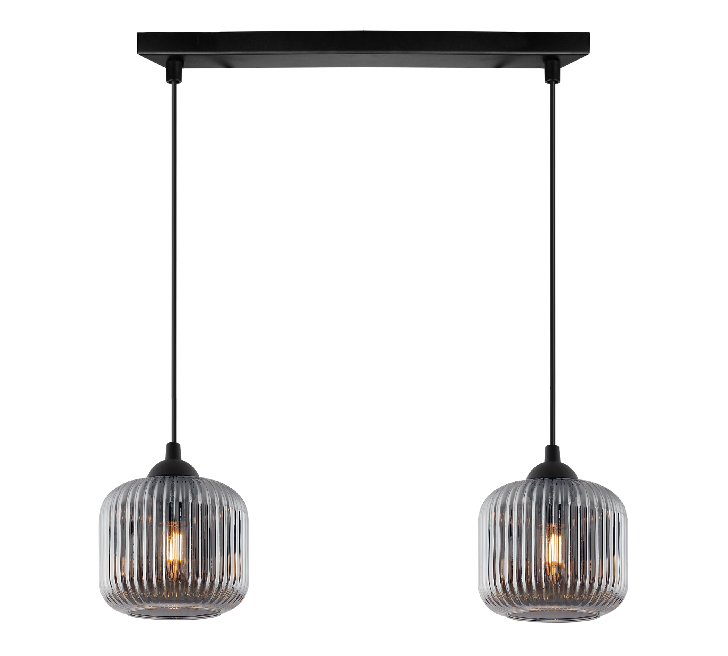 Lampa sufitowa wisząca Riffle loft 2xE27 klosz walec grafit Light Home LH