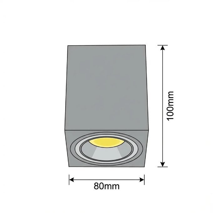 Reflektor sufitowy Spot KOBALD popielato-biały 1xGU10x25W wym: 10 x 8 x 8 cm IP20 Rabalux