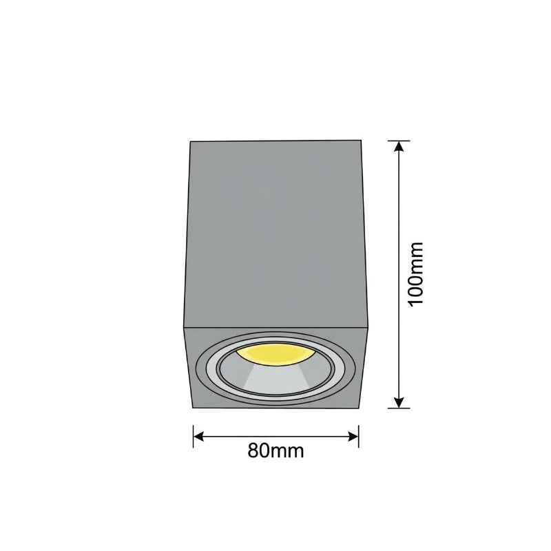 Reflektor sufitowy Spot KOBALD popielato-biały 1xGU10x25W wym: 10 x 8 x 8 cm IP20 Rabalux