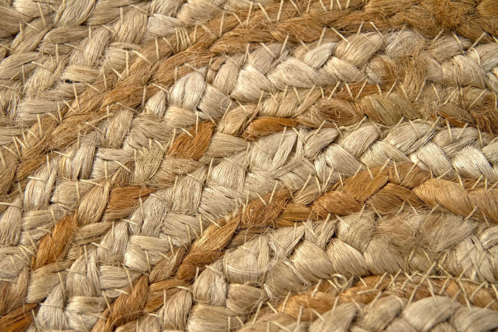 Hamid - Lot de tapis ronds en jute naturel ALHAMBRA 100x100cm - Tapis pour salon, chambre et salle familiale - 7