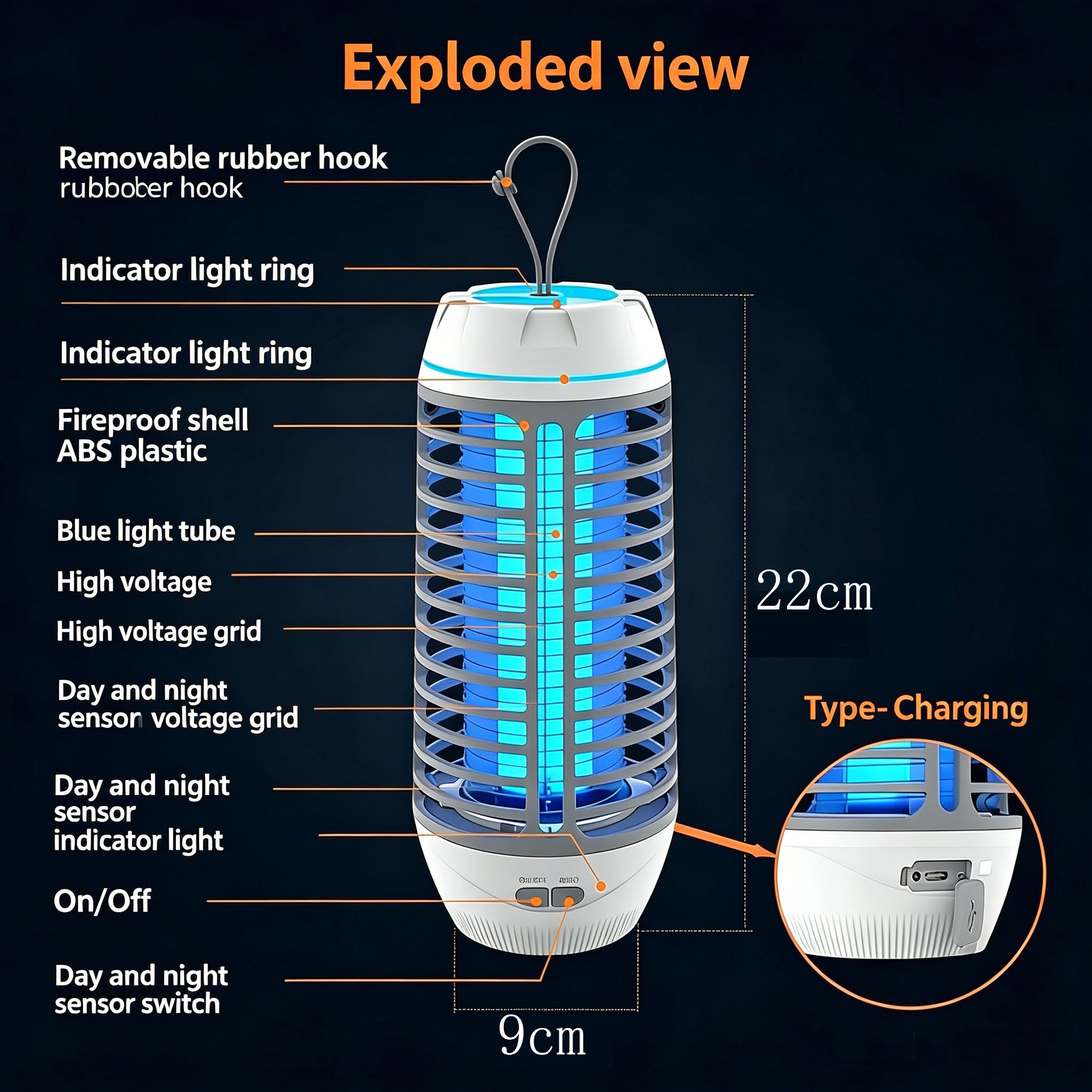 Repelente De Mosquitos Eléctrico USB Portátil Udbrud Con 4 Pastillas, Mata Insectos Sin Ruido Y Sin Químicos