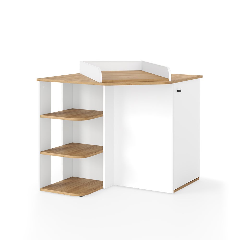 Vicco Cómoda Cambiador Kristian, Roble 85 X 77.3 Cm Con Cambiador Blanco/Dorado , Leroy Merlin