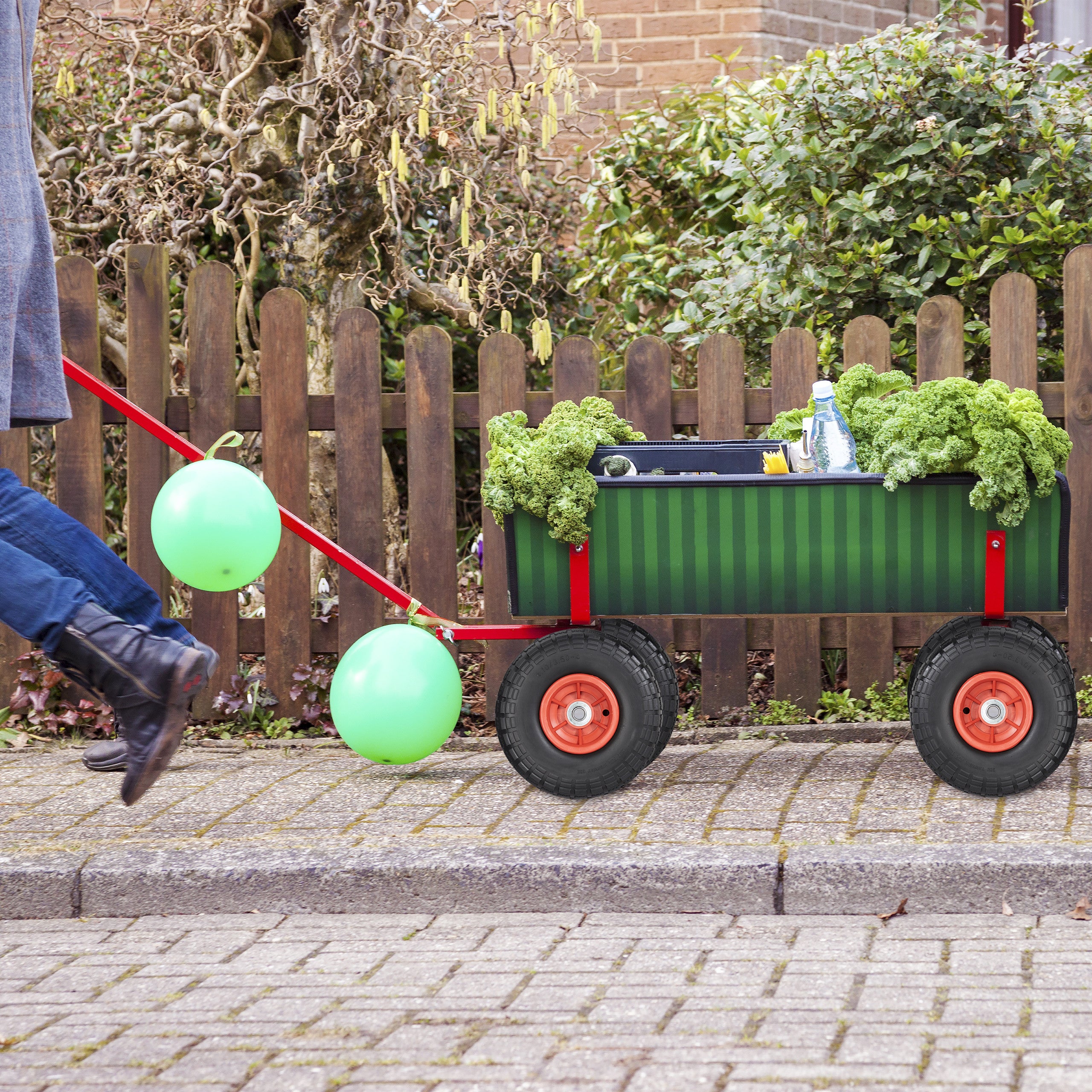 Roue de diable Set de 2 en caoutchouc 260x85, roue en caoutchouc,16 mm, 4.1/3.5-4 essieu 150 kg,noir/ rouge, Relaxdays - 5