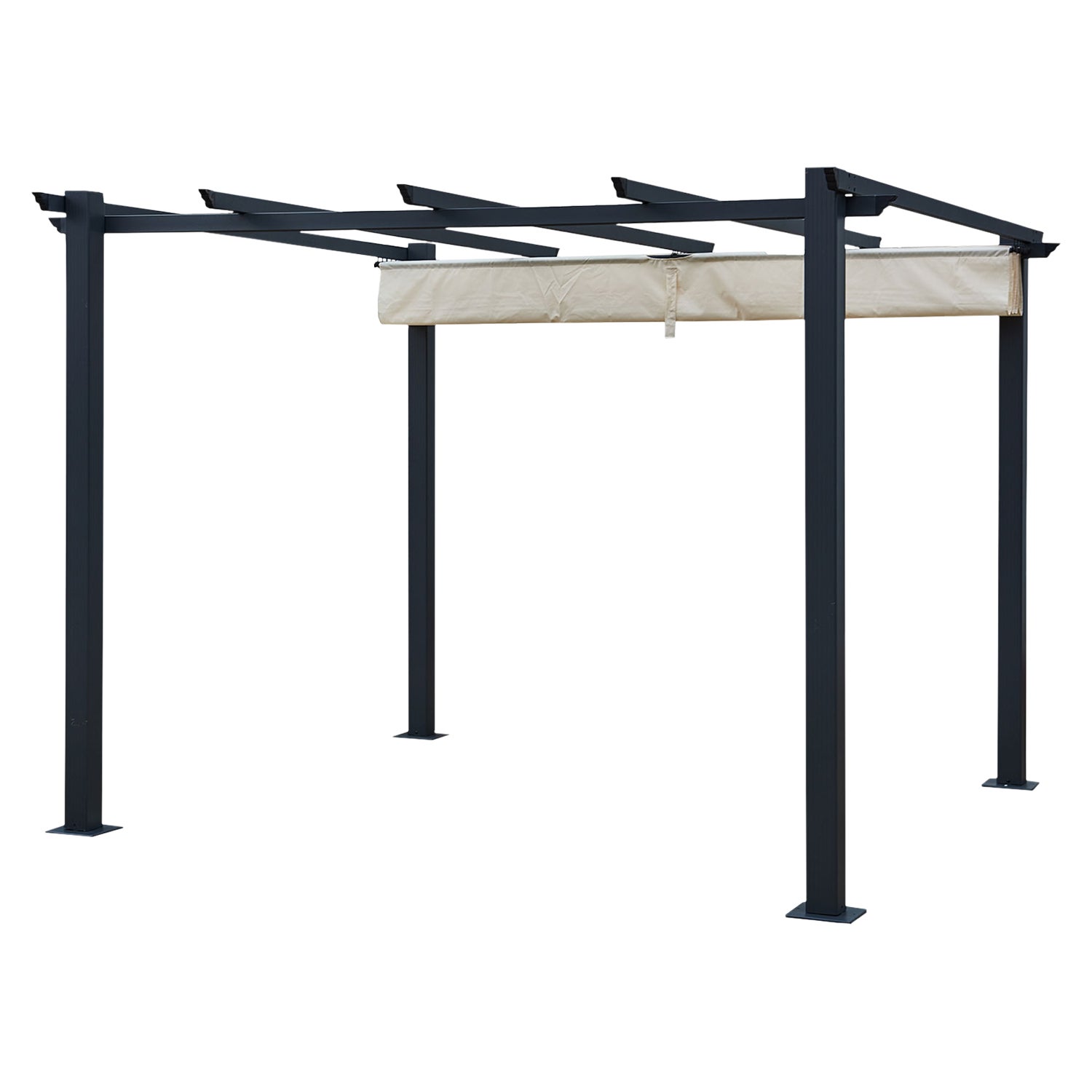 Pergola autoportante Beige en Polyester 0 m² - 2