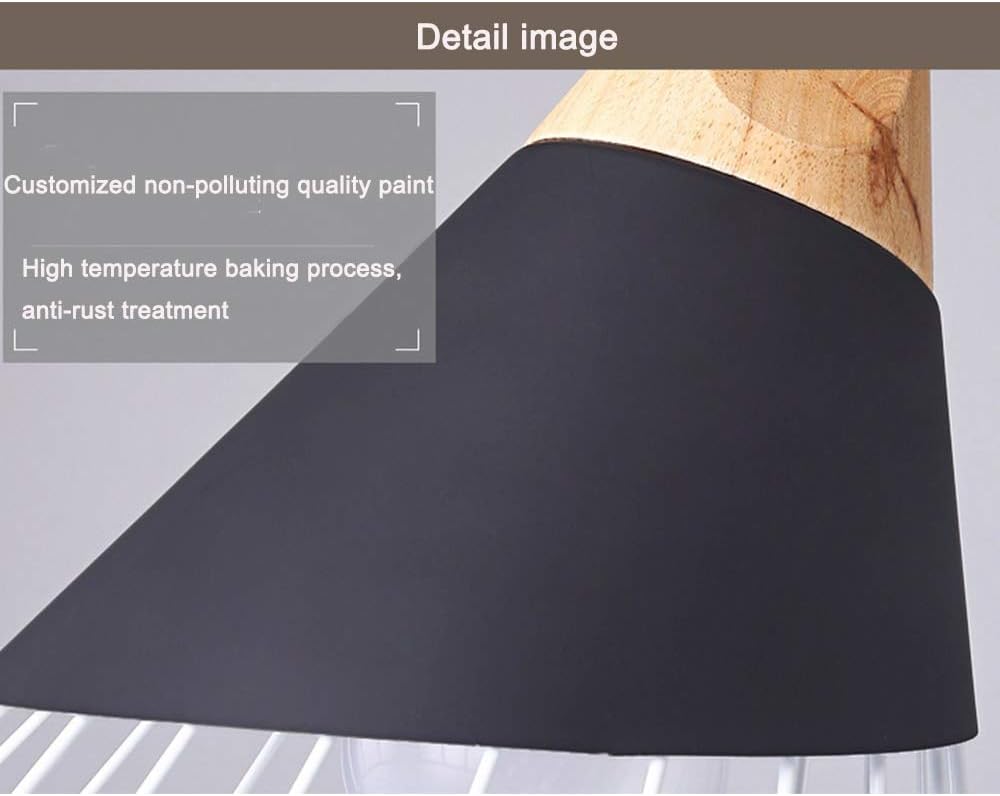 Rétro Metal Suspension Noir Cage E27 Suspension Industrielle Lampe Vintage Pendante Lumière Vintage en Métal Eclairage de Plafond Lustre Rétro - 5