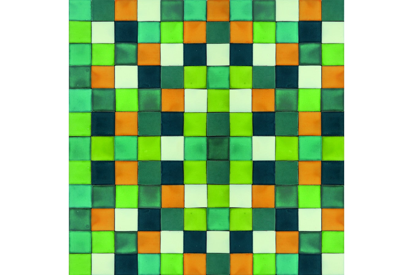 Baldosas mexicanas de cerámica coloridas verdito – azulejos cerámicos 5x5 cm | lote de 120 baldosas de pared patchwork de baldosas verdes uniforme