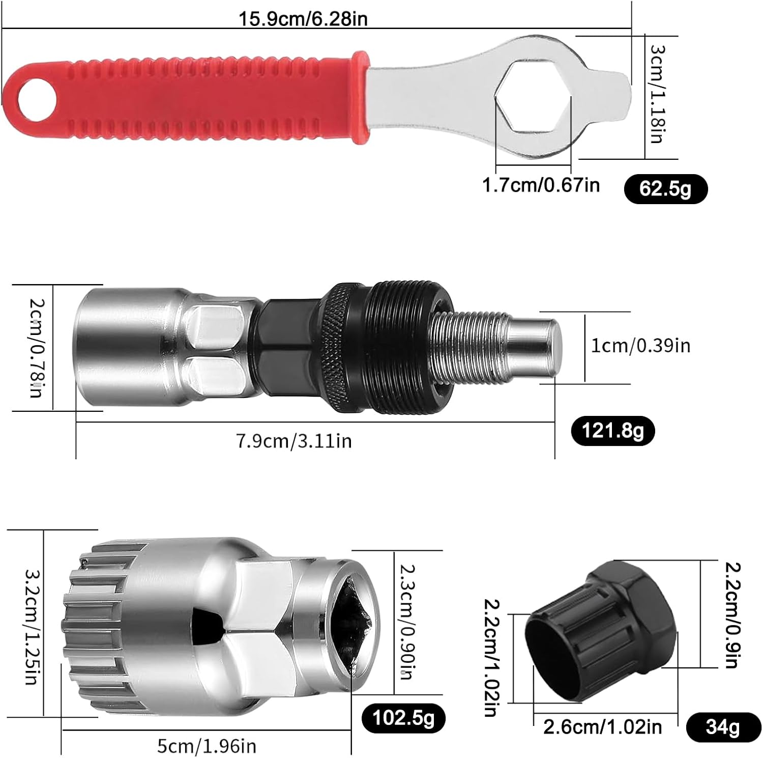Riceel Kit D'outils De Verrouillage De Vélo, 42 Mm Outil De Pédalier De