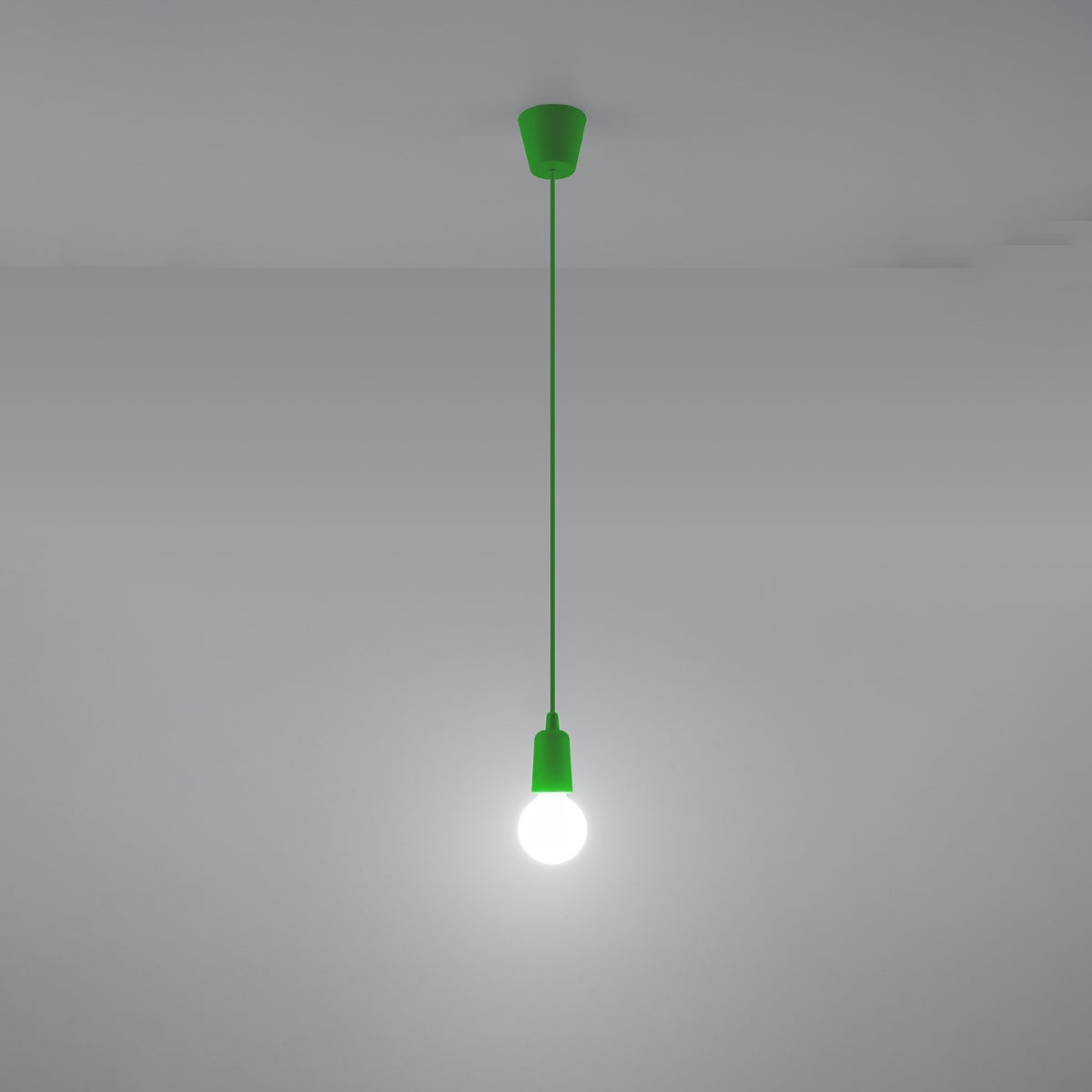 Lampa wisząca ASTIS 1 zielony LED 3000K - 9x9x90cm Sollux