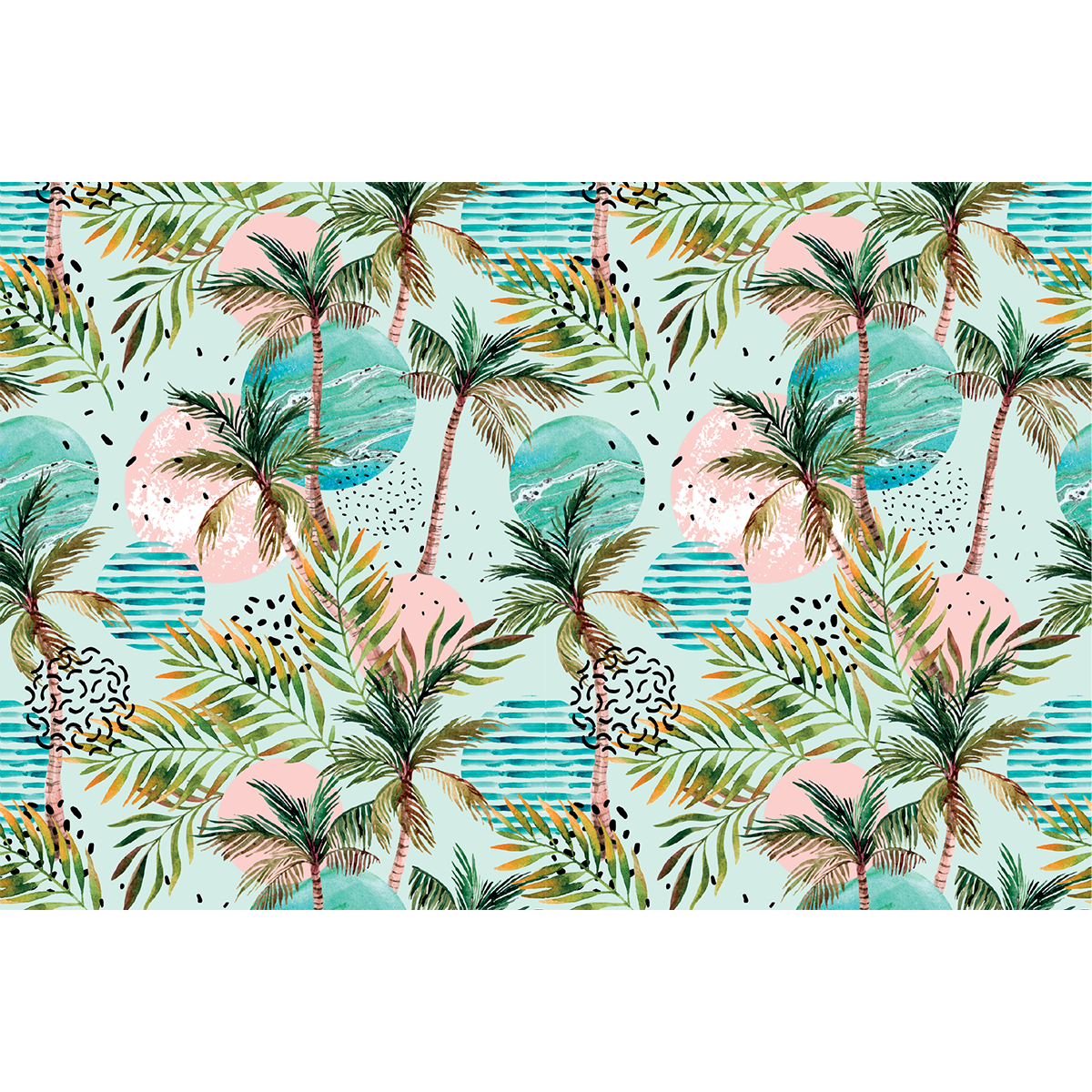 Adesivo mobili tropicale Tubuai - Sticker adesivo - adesivi murali - 60x90cm - 2